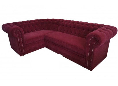 Corner sofa Chesterfield Upholstery Sofa Corner suite Velvet Upholstery Seats Corner Sofas